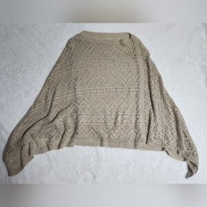 2 Chic Cover-Up one size fits all sizes See-through Net Poncho Blouse Kimono